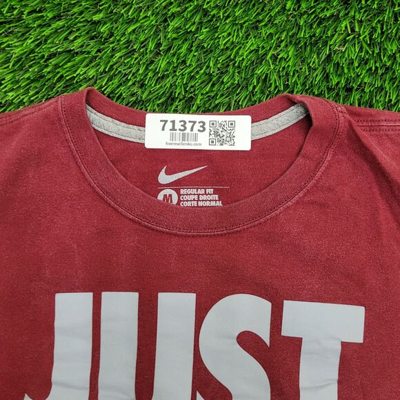 NIKE Swoosh Shirt Medium 20x25 Red Spellout Just-Do-it - Picture 8 of 12